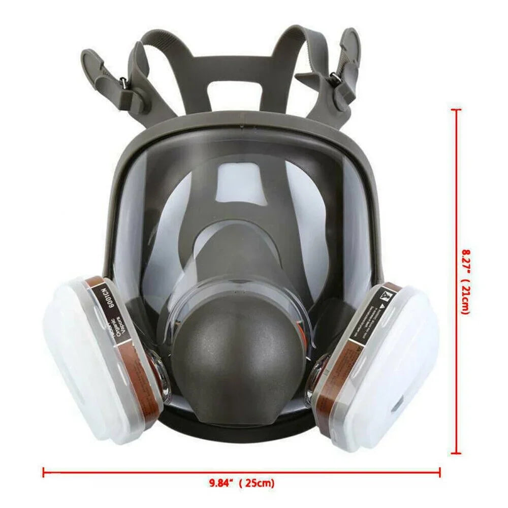 Full Face Gas Mask Respirator Set Painting Spraying w/Filters for 6800 Facepiece