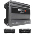 MB Quart FA1-200.2 FORMULA 200 Watt Amplifier 2 Channel Car Audio Amplifier Bundle