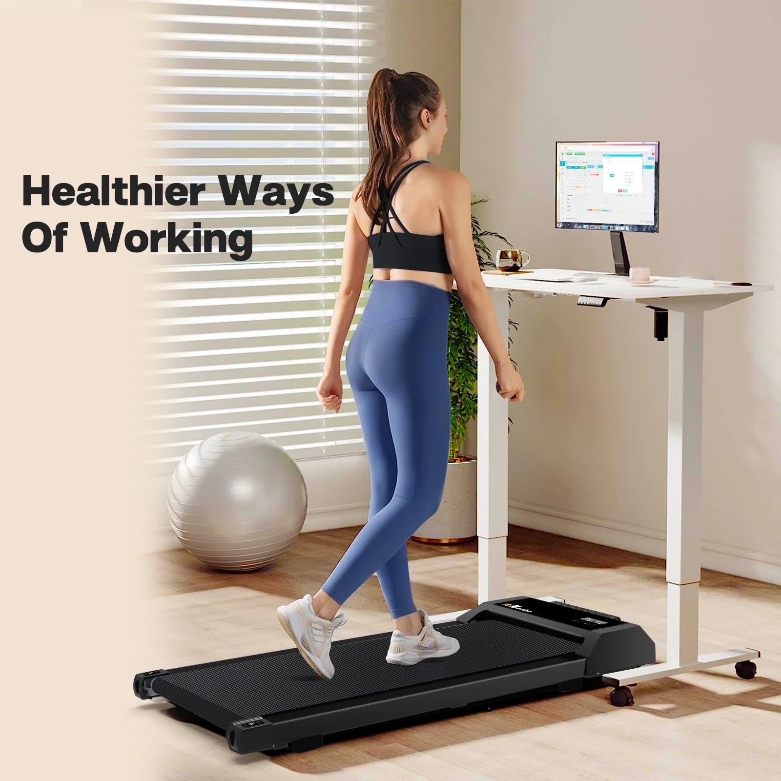 Treadmills Walking Pad Incline Remote Control and LED Display Electric Machine