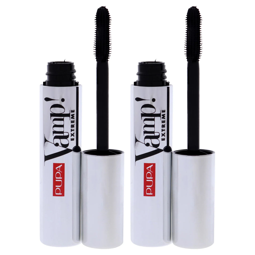Pupa Milano Vamp! Extreme Mascara - 010 Extra Black - Pack of 2 - 0.4 oz Mascara