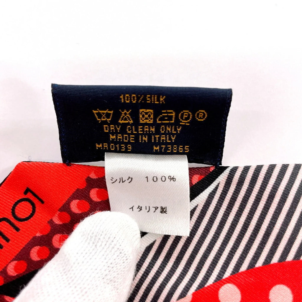 Pre-Owned Louis Vuitton Bandeau BB Pop LV Scarf Silk LOUIS VUITTON M73865 Women's Red (Good)