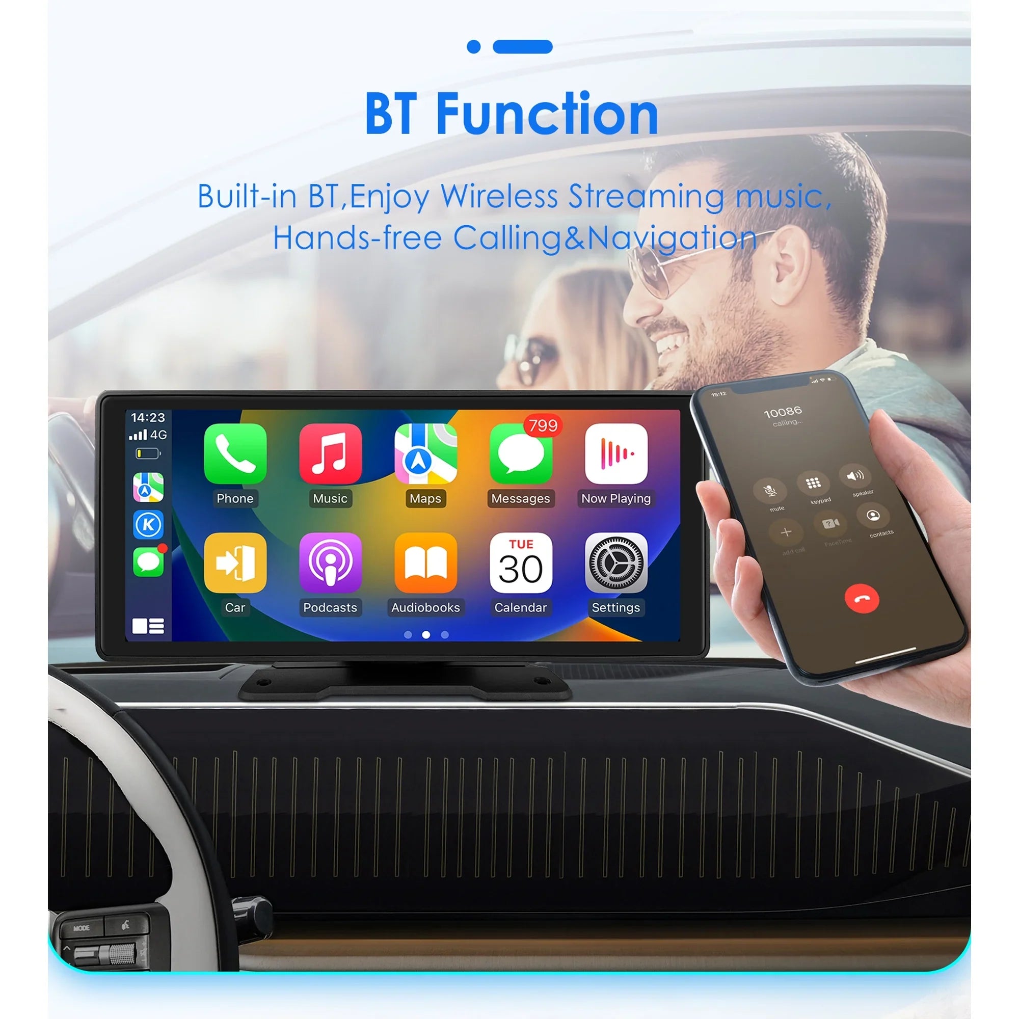 Android Auto Wireless  Carplay 360° Adjustable 10.26 Inch Touchdisplay Car Radio Stereo Head Unit Bluetooth GPS Navigation Player With Backup Camera