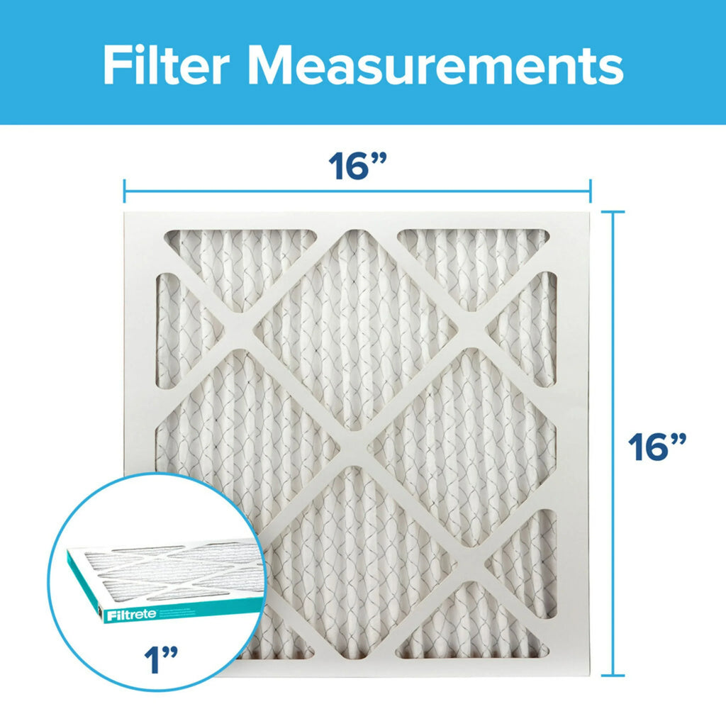 Filtrete by 3M 16x16x1, MERV 11, Allergen Reduction HVAC Furnace Air Filter, 1200 MPR, 4 Filters