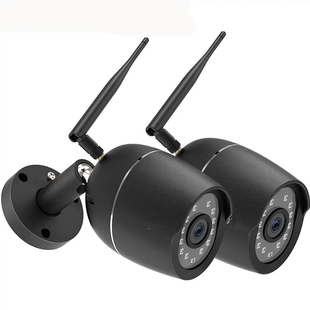 Security Cameras, 2 Pack 1080P WiFi Full Metal Case Cameras for Home Security Outdoor Waterproof Bullet Camera Two-Way Audio, Motion Detection Alert