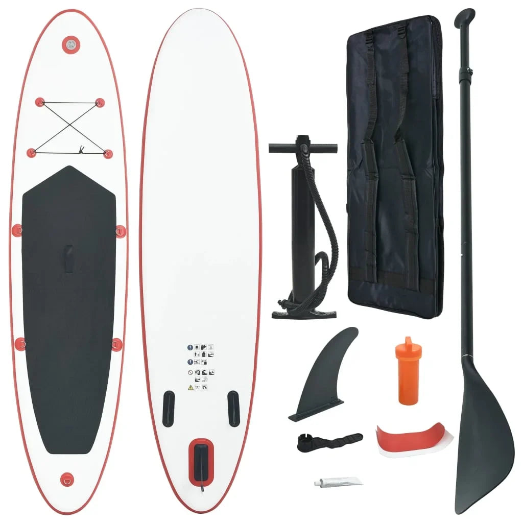 Suzicca Paddle Board Set Surfboard InfLatitudeable Red and White