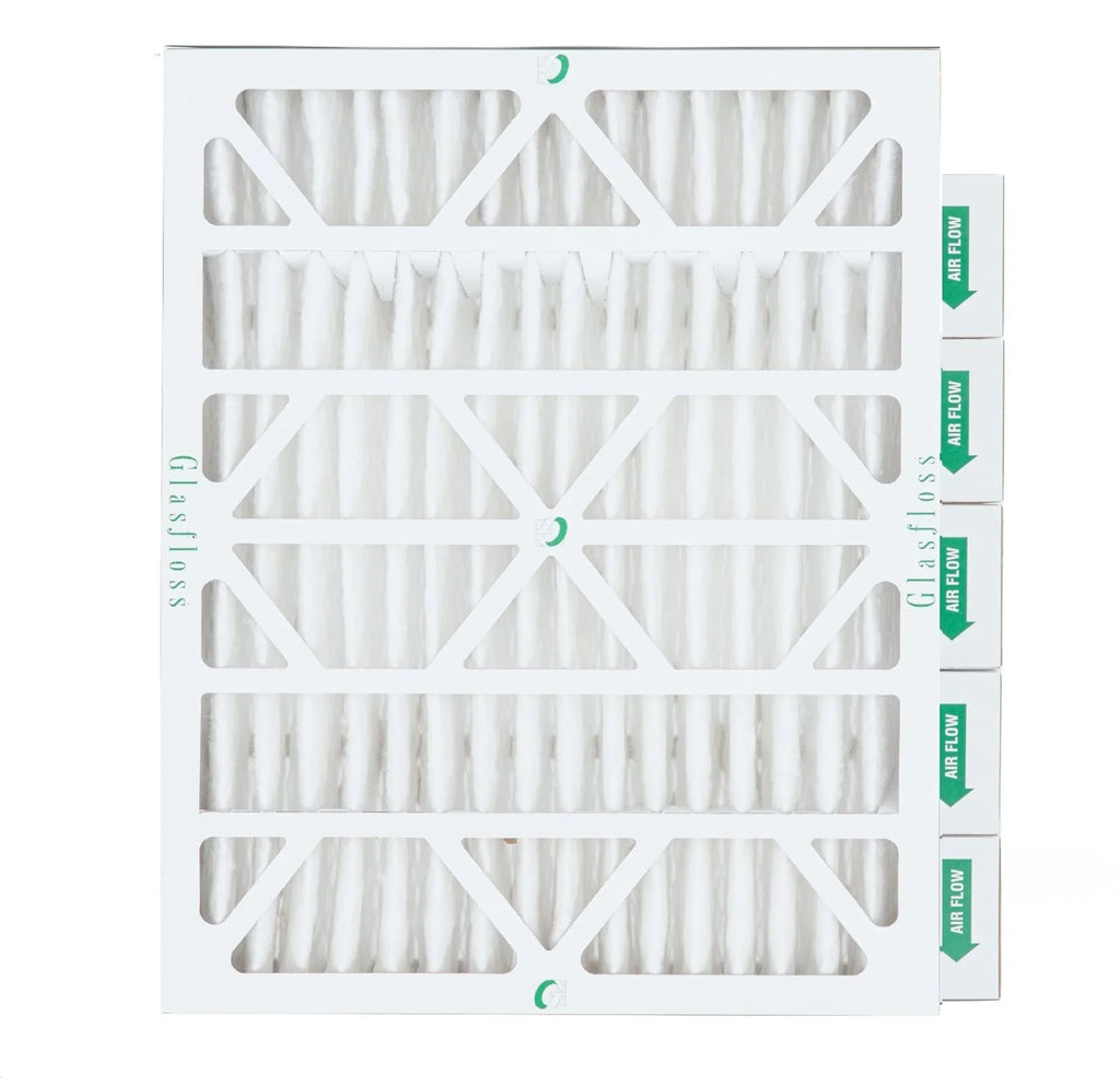 6 Pack of 20x24x4 MERV 10 Pleated 4" Inch Air Filters by Glasfloss. Actual Size: 19-3/8 x 23-3/8 x 3-3/4