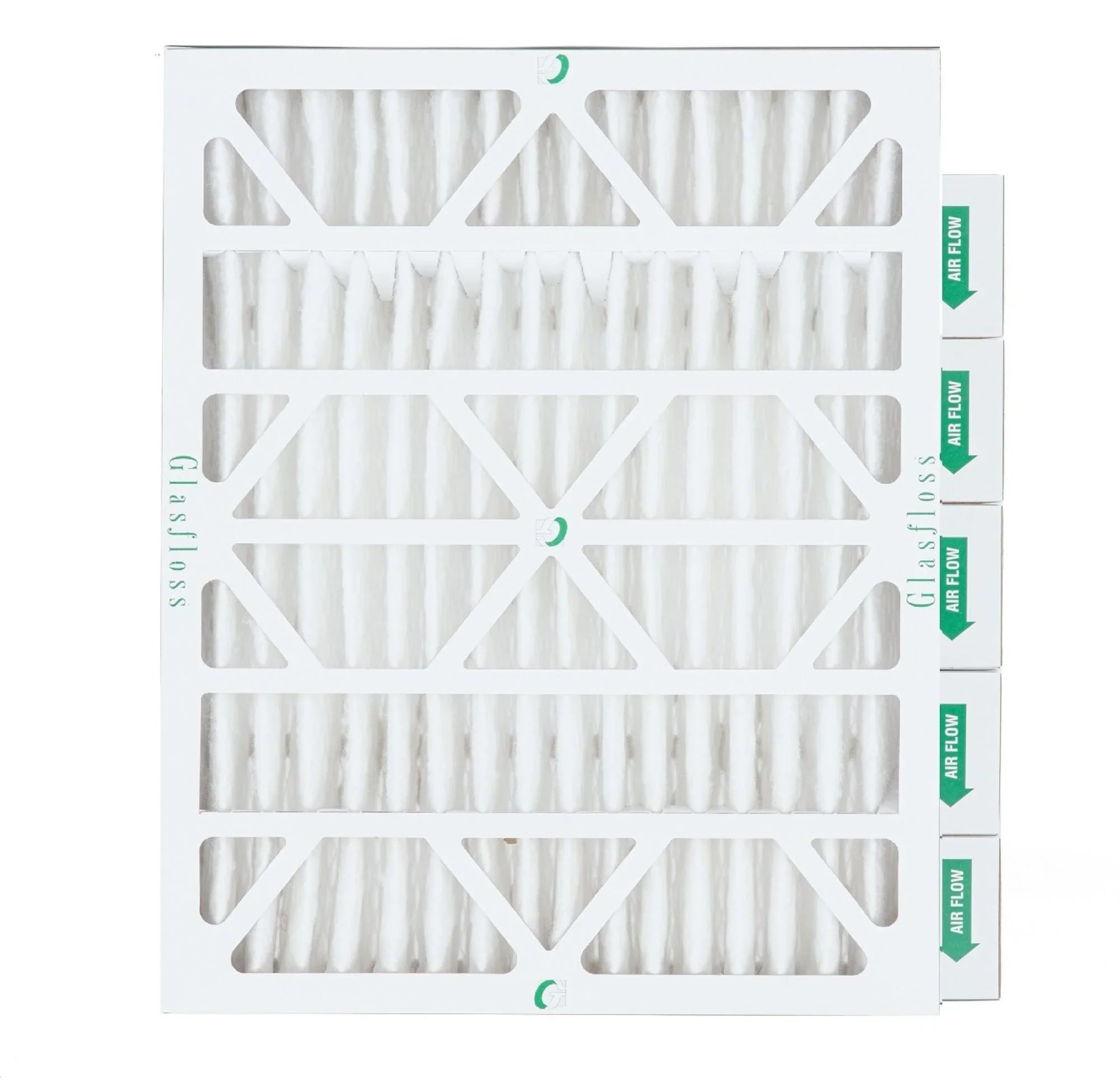 6 Pack of 20x24x4 MERV 10 Pleated 4" Inch Air Filters by Glasfloss. Actual Size: 19-3/8 x 23-3/8 x 3-3/4