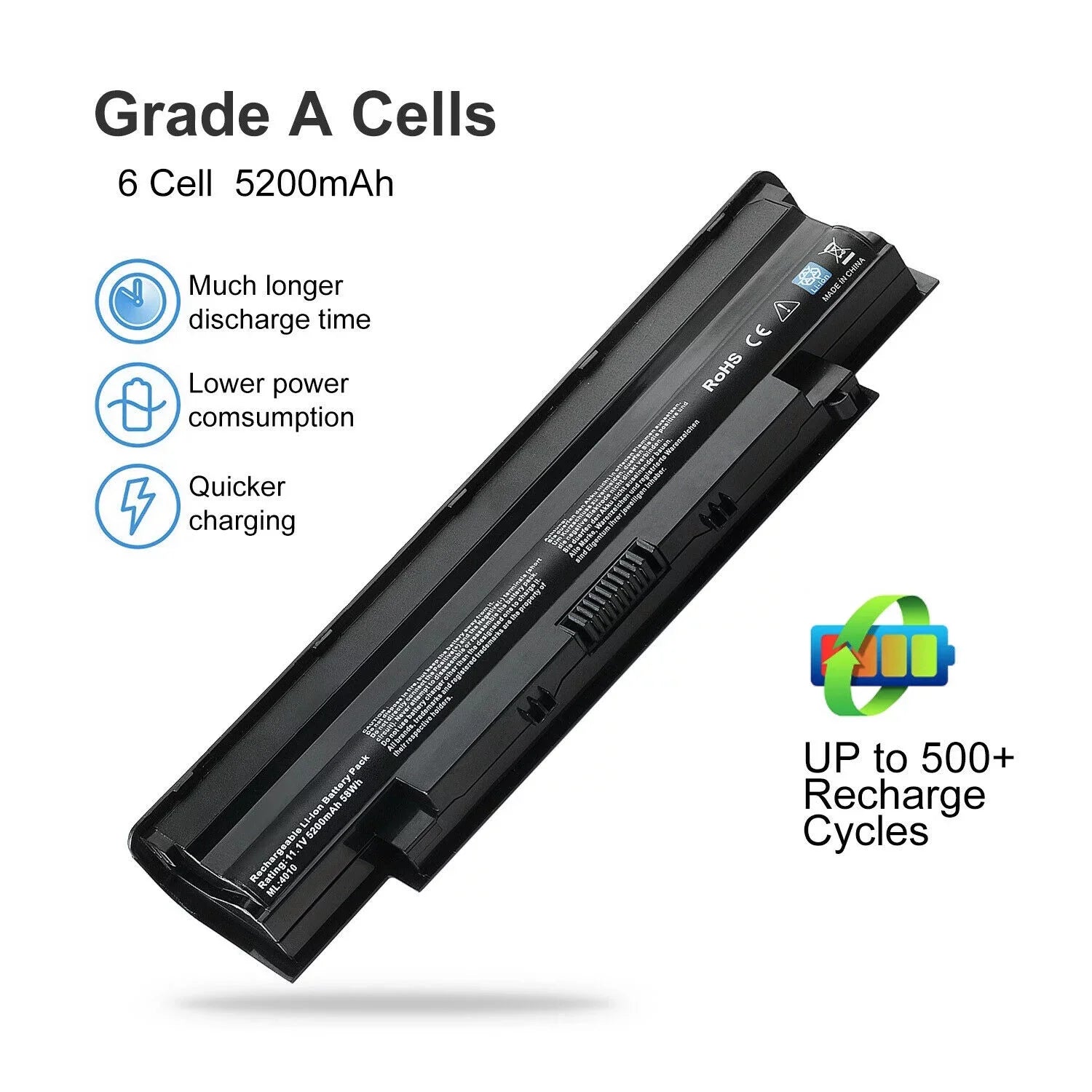 0YXVK2 Battery for  Inspiron M5030 N5110 N5050 N4010 N7110 M411R M4040 YXVK2