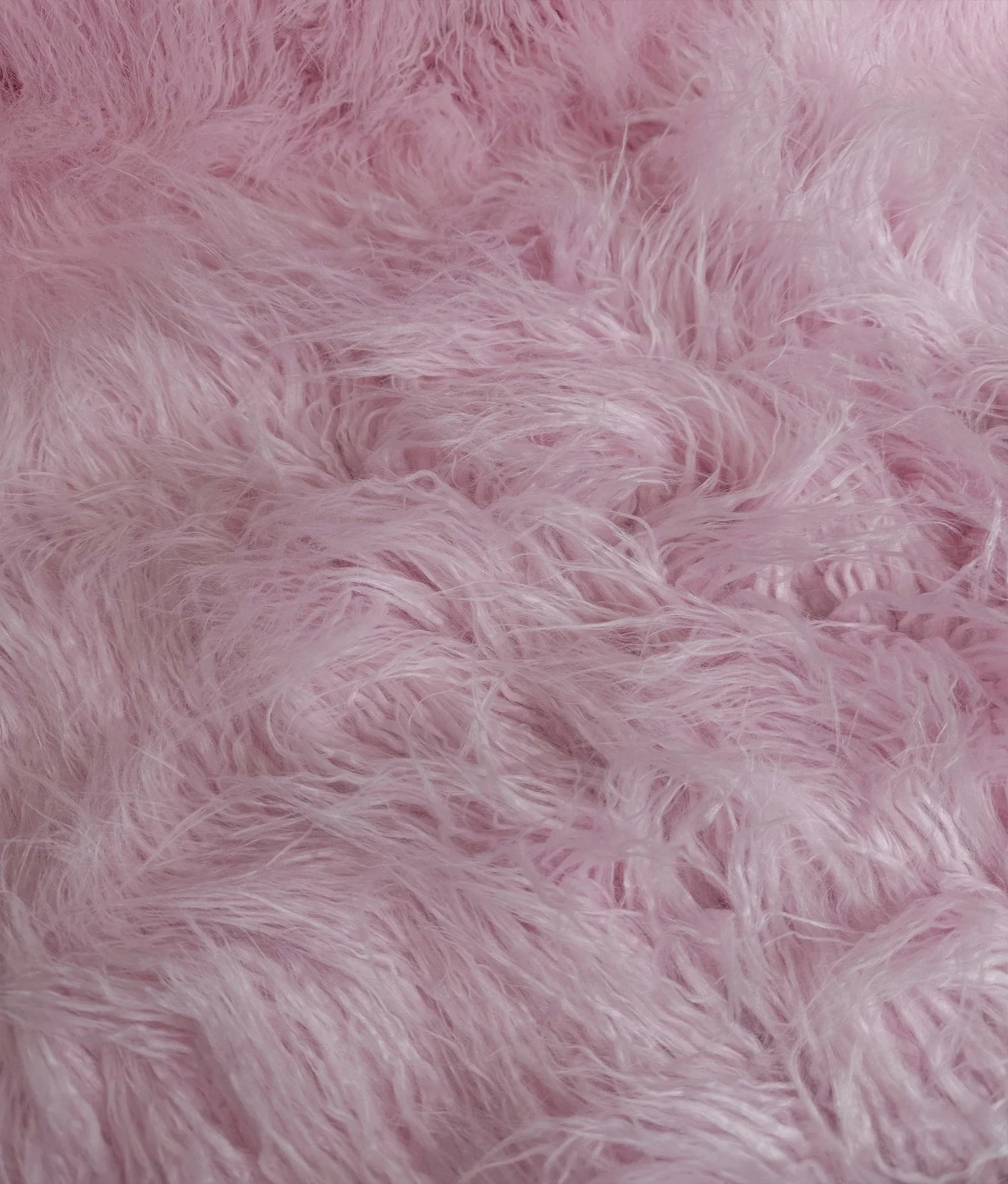Faux Fake CURLY Yak FUR 3.5" LONG Pile Japanese Fire Retardant Yarn 2.3oz Per Yard / Craft, Sewing Cosplay 58" Wide Sold by Continuous Yard (Pink)
