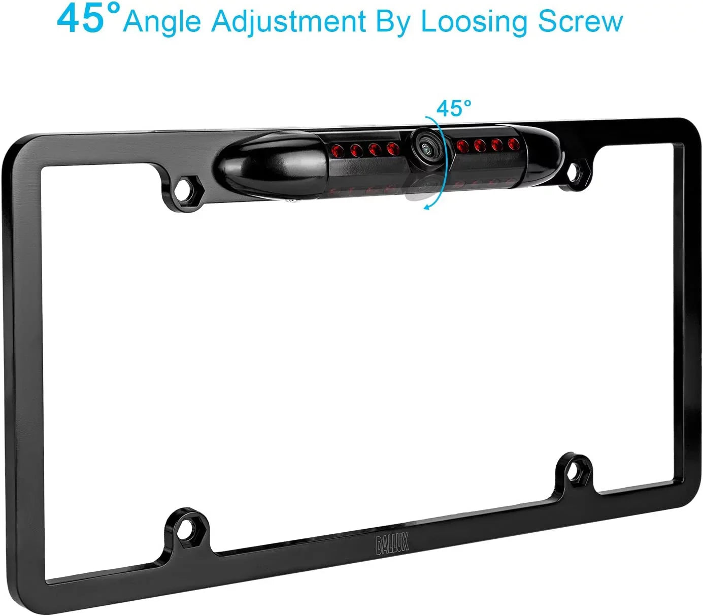 Backup Camera Rearview License PLatitudee Frame for ALPINE X308U Black