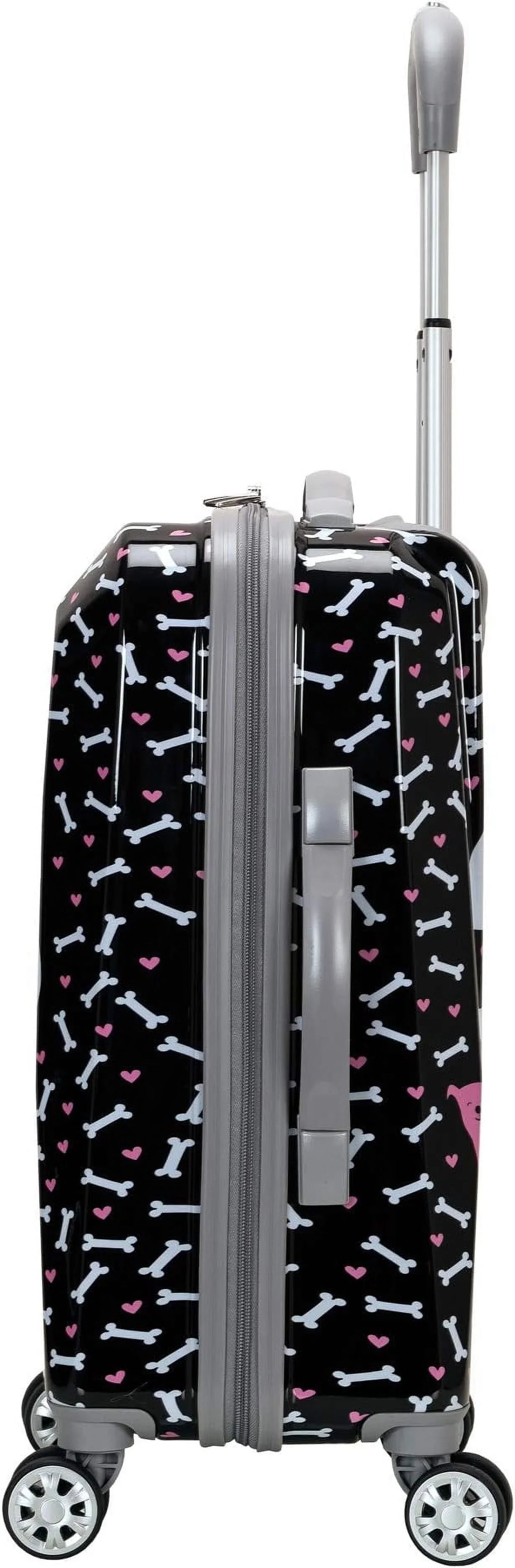 Open Box Rockland Vision Hardside Spinner Wheel Luggage Carry-On 20" - PUPPY/ MULTICOLOR