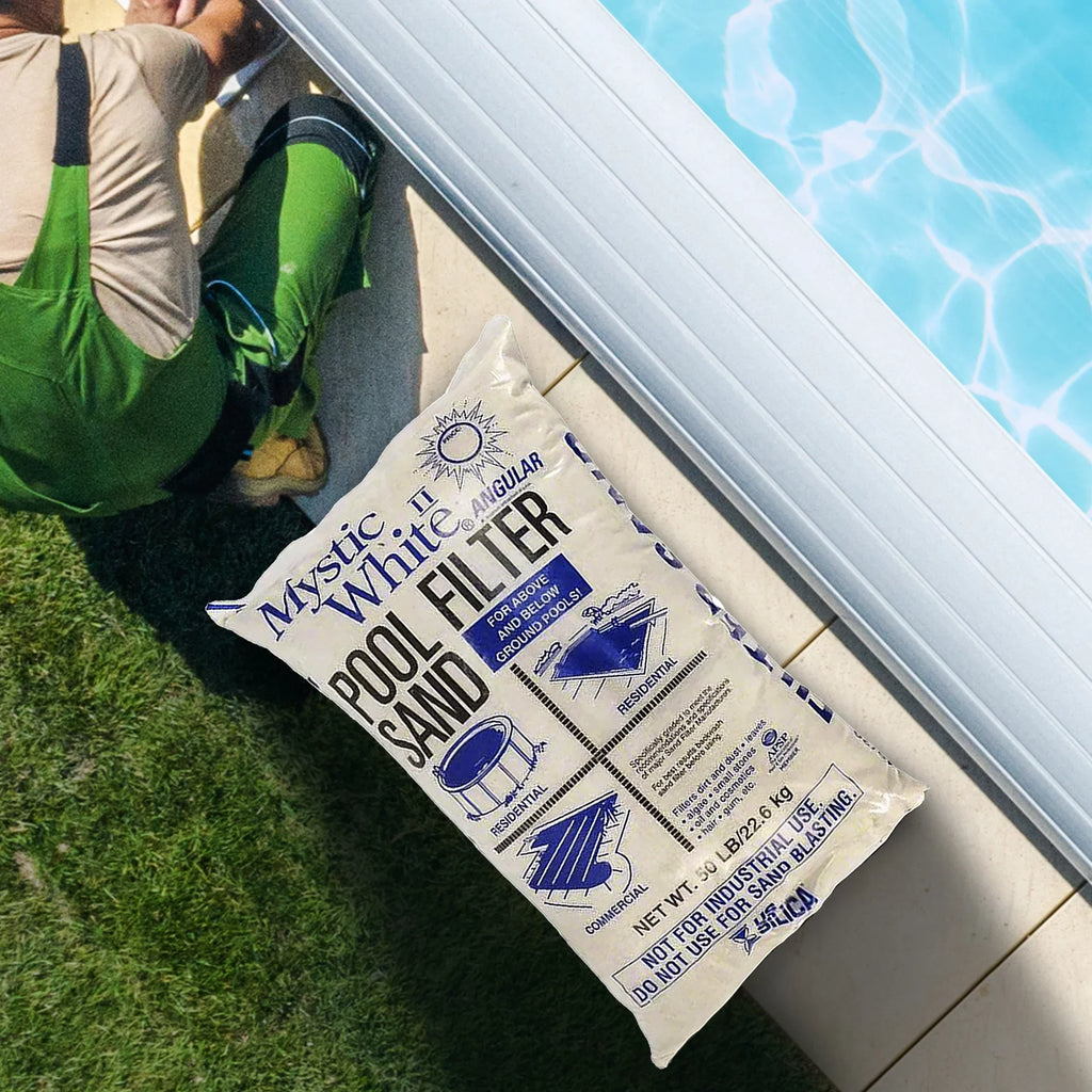 U.S. Silica 50lbs Mystic White II Swimming Pool Filter Sand, White (2 Pack)