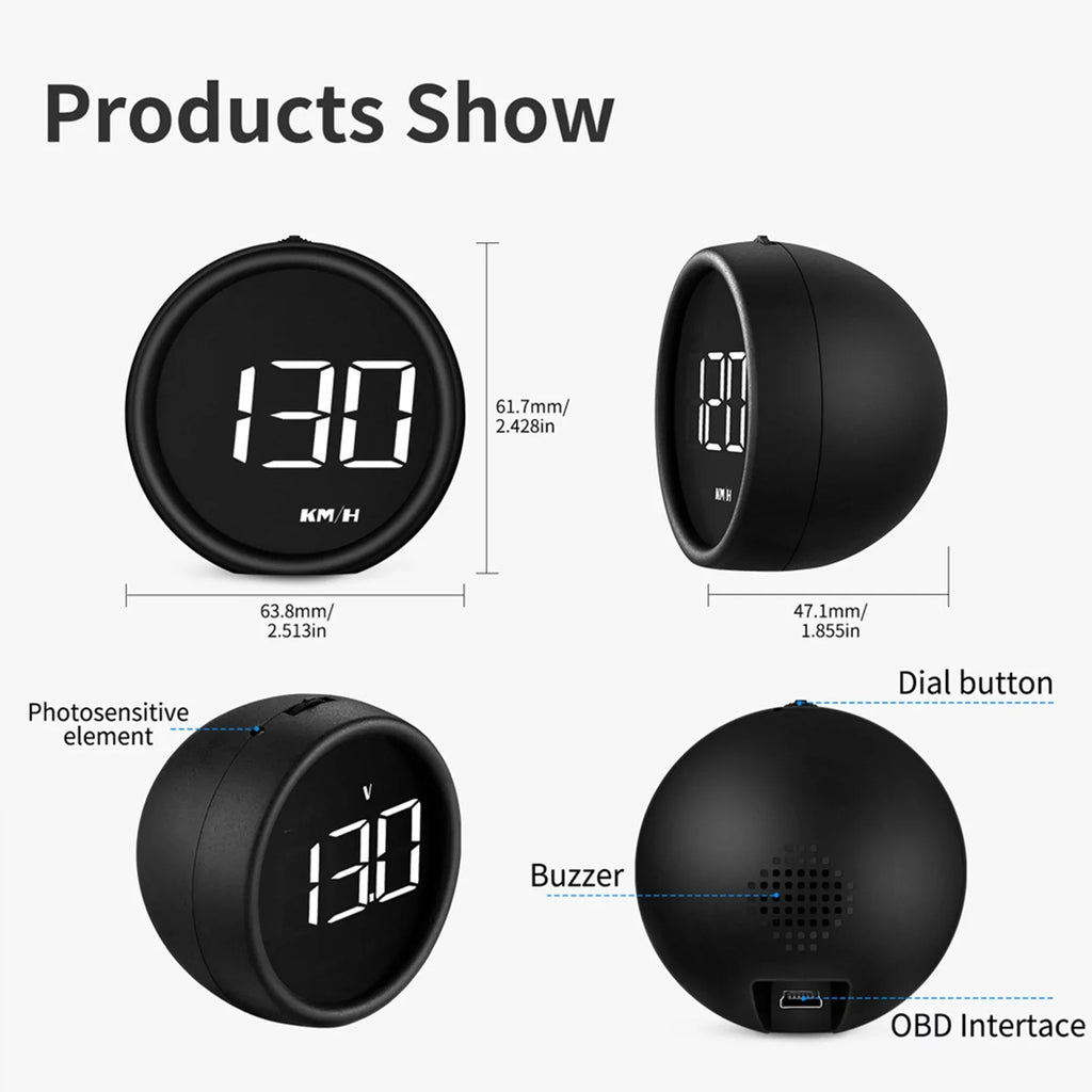Moobody OBDII Speedometer Head-Up Display HUD for Car Diagnostic Detector Safe Driving