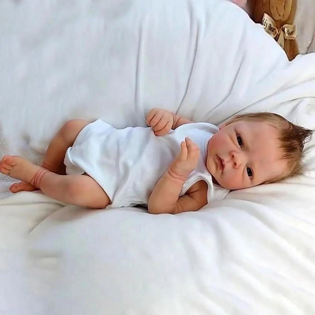 Full Body Silicone Waterproof Reborn Doll Silicone Handmade Doll with Visible Veins Lifelike Baby Doll Christmas Gifts for Kids Girls Boys A1