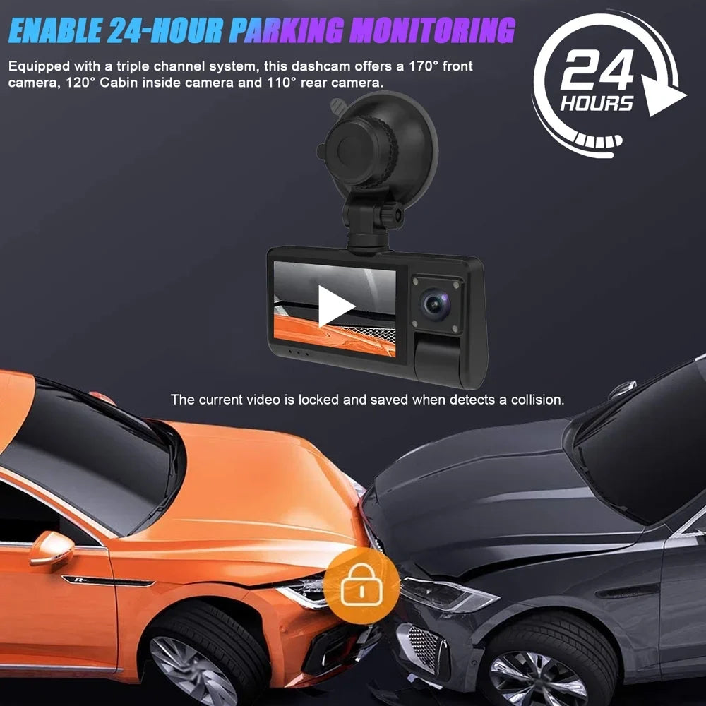 Dcenta Dash Cam, Car Video Recording Camcorder with Touched Screen Mirror, WIFI Interconnection for Enhanced Auto Safety