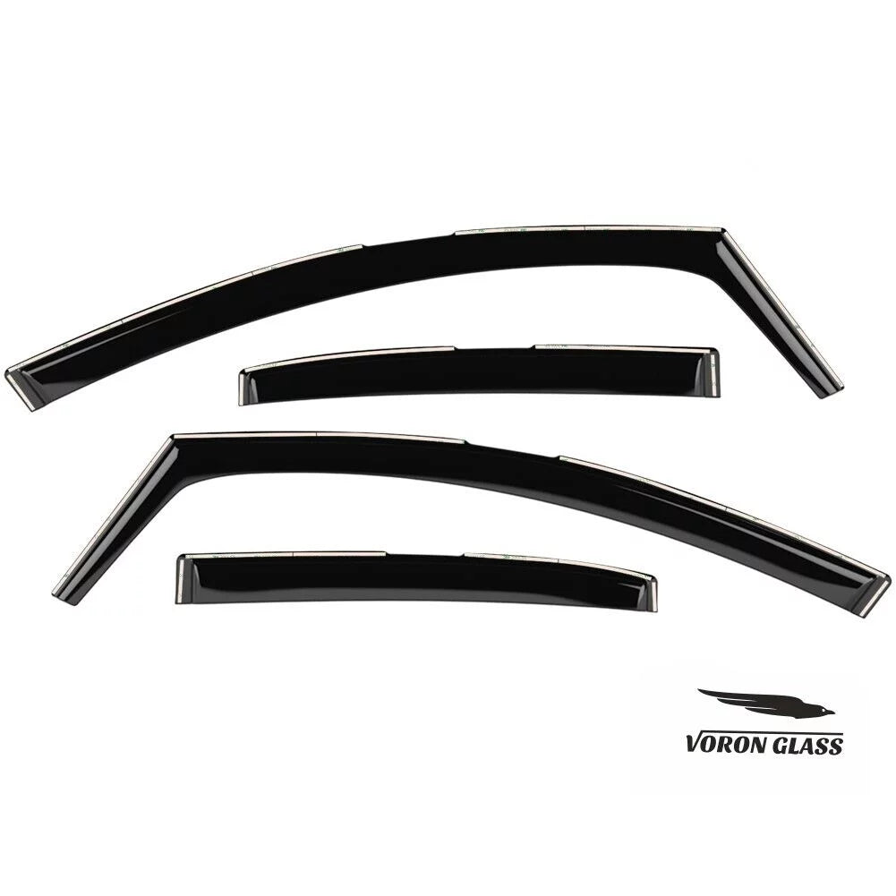 Voron Glass in-Channel Extra Durable Rain Guards for Toyota Corolla 2020-2024 Sedan, Window Deflectors, Vent Window Visors, 4 Pieces - 200521
