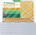 Filterbuy 10x16x2 MERV 11 Pleated HVAC AC Furnace Air Filters (6-Pack)