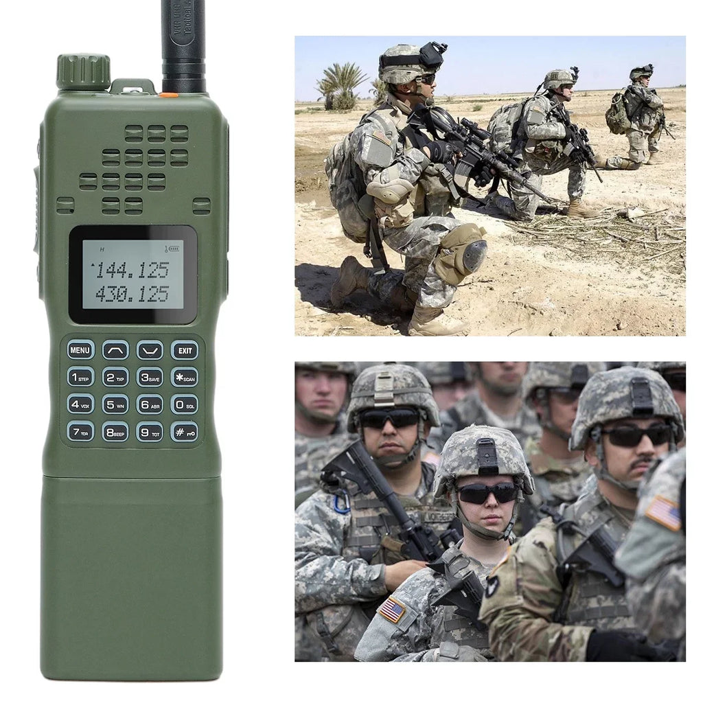 ABBREE AR-152 10W Powerful Ham Radio Portable Tactical Two Way Radio Long Range Walkie Talkie 12000mAh Battery with Extra Programming Cable Full Kits