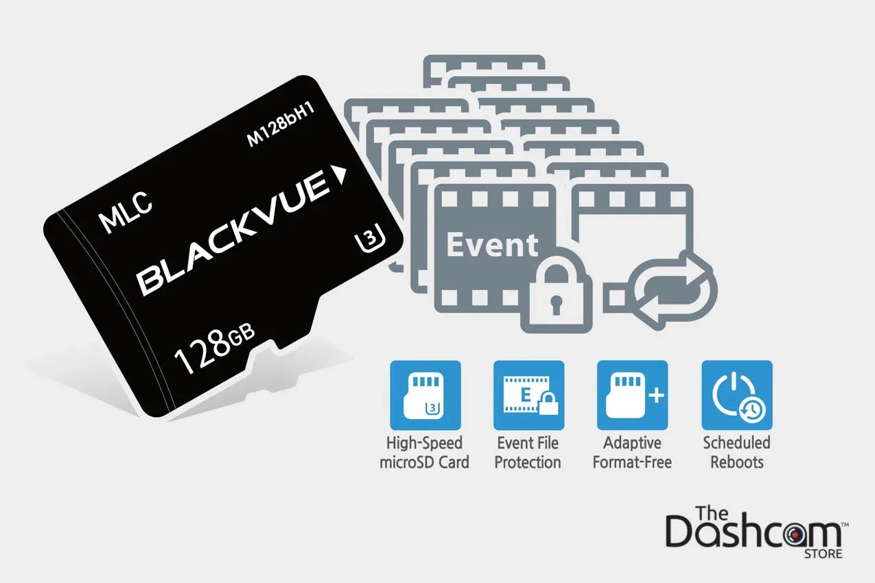 BlackVue DR900S-1CH Single Lens 4K GPS WiFi Cloud-Capable Dashcam w/ 128 GB Memory Card