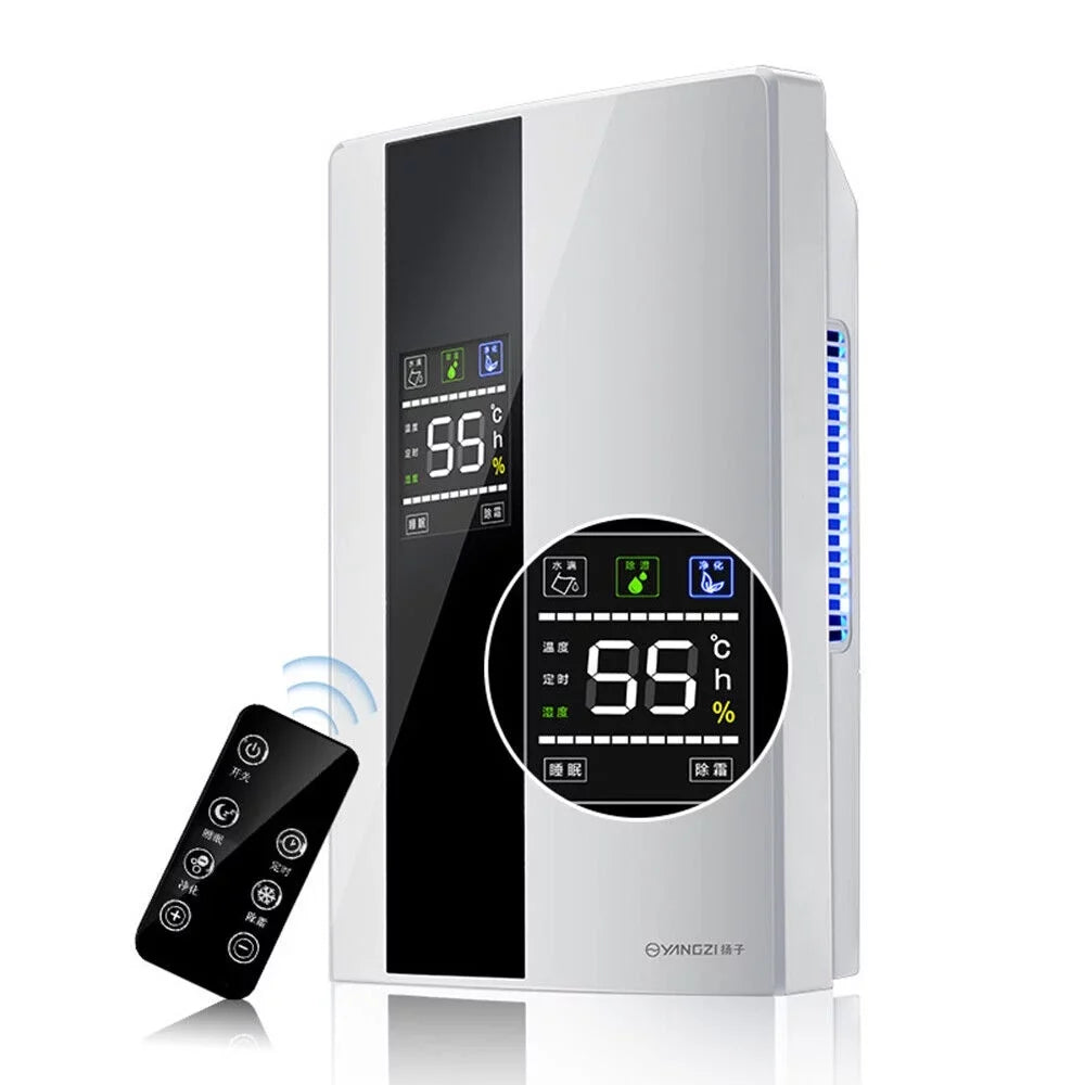 TOOL1SHOoo  Portable  2200ml Ultra Quiet Dehumidifier with LCD and Remote Water Tank Dehumidifier