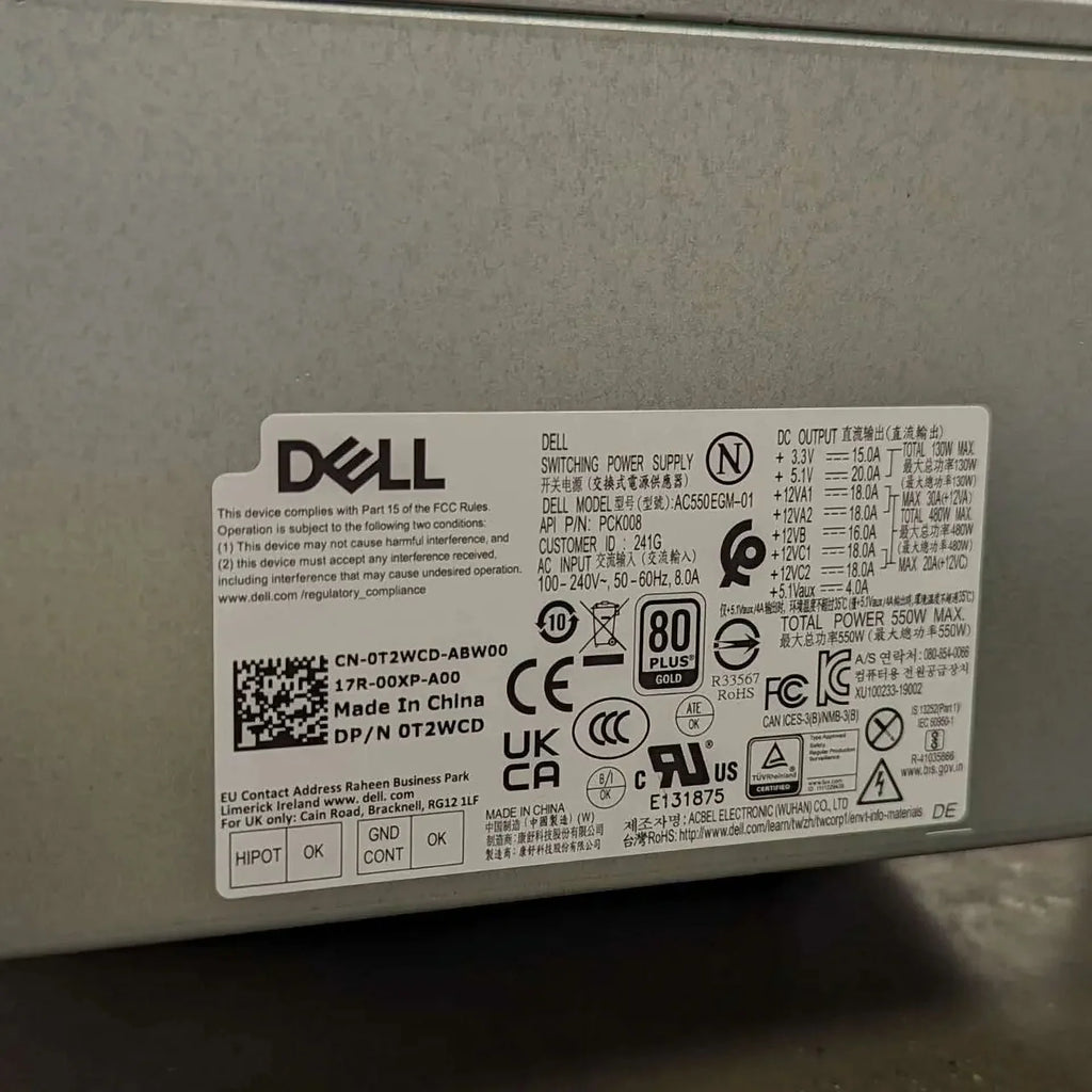 Genuine  Precision T3630 T3640 T3650 AC550EGM-00 PCK008 550W Power Supply