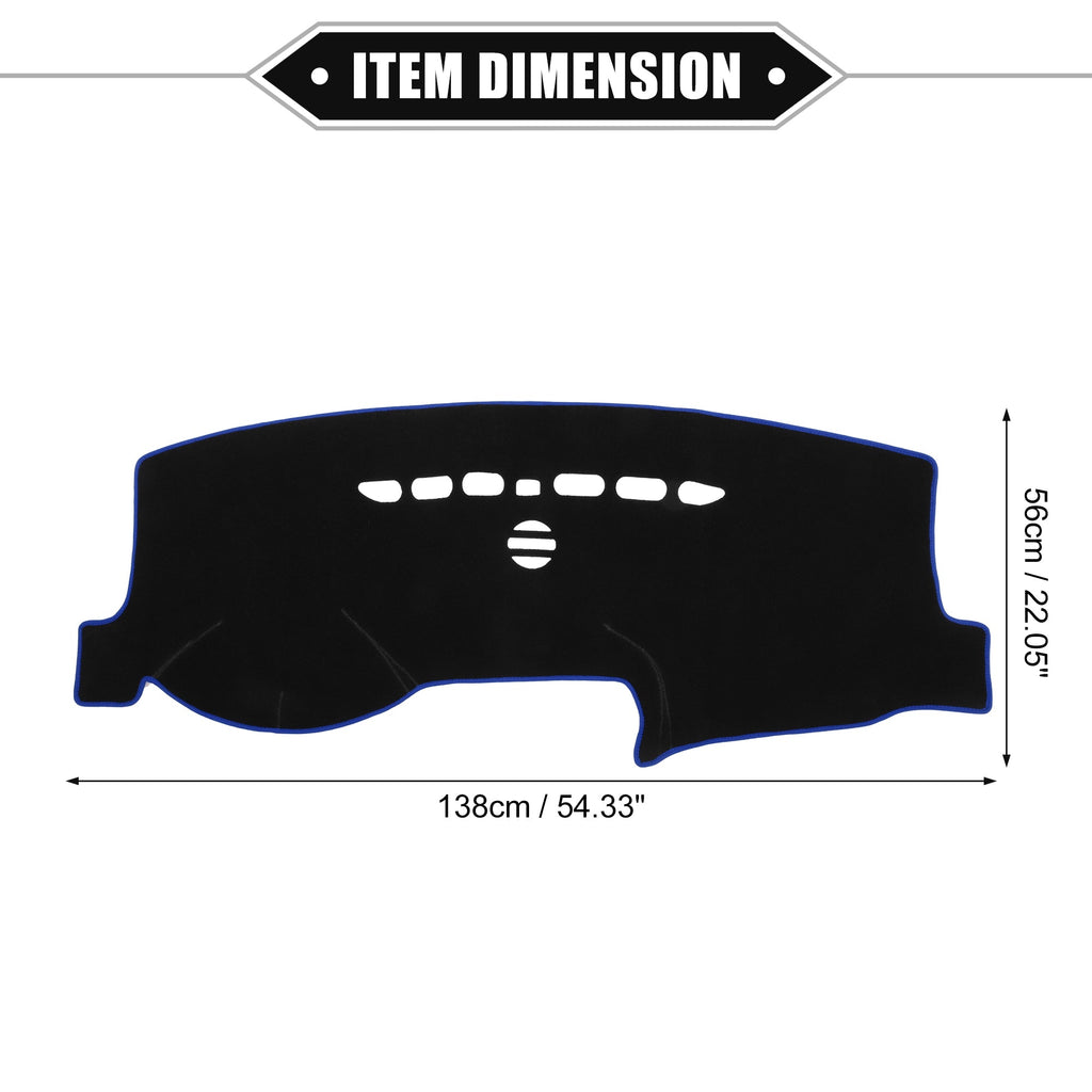 Unique Bargains Car Center Console Dashboard Cover Mat Compatible for Ford Fusion 2013-2021 Protective Polyester Blue