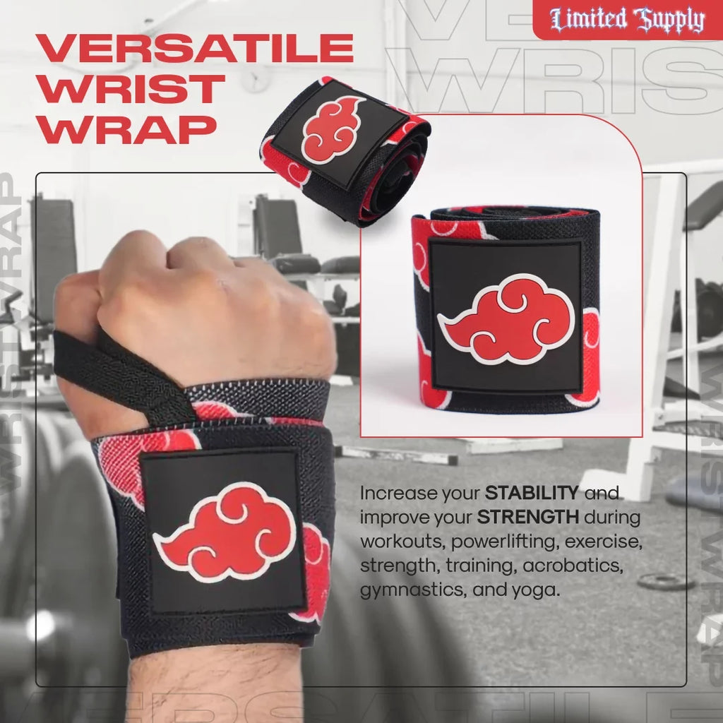 Anime Wrist Wraps 2 Pairs Bundle - 24" Lifting Straps for Men and Women - Gym Accessories Support Weightlifting, Powerlifting, Strength Training, and Improve Workout (Akat Purple Duo)