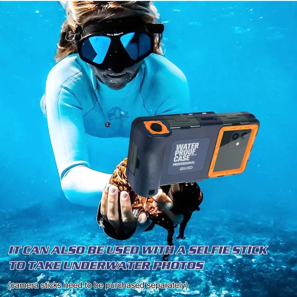 UrbanX Professional [15m/50ft] Swimming Diving Surfing Snorkeling Photo Video Waterproof Protective Case Underwater Housing for Infinix Hot 5 And all Phones Up to 6.9 Inch LCD with Lanyard