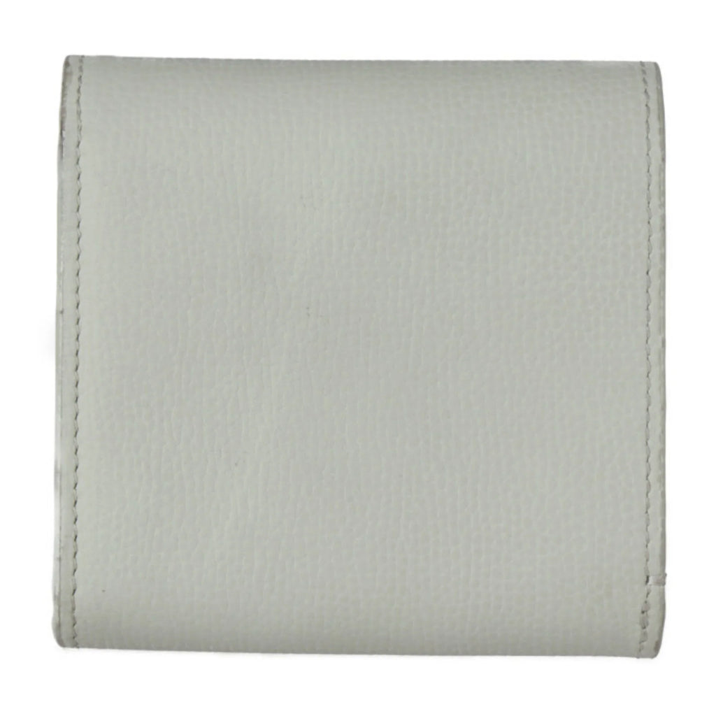 Pre-Owned LOEWE Loewe ANAGRAM COMPACT FLAP WALLET Anagram compact flap wallet folio C821L57X01 leather light green model silver metal fittings L-shaped fastener (Good)