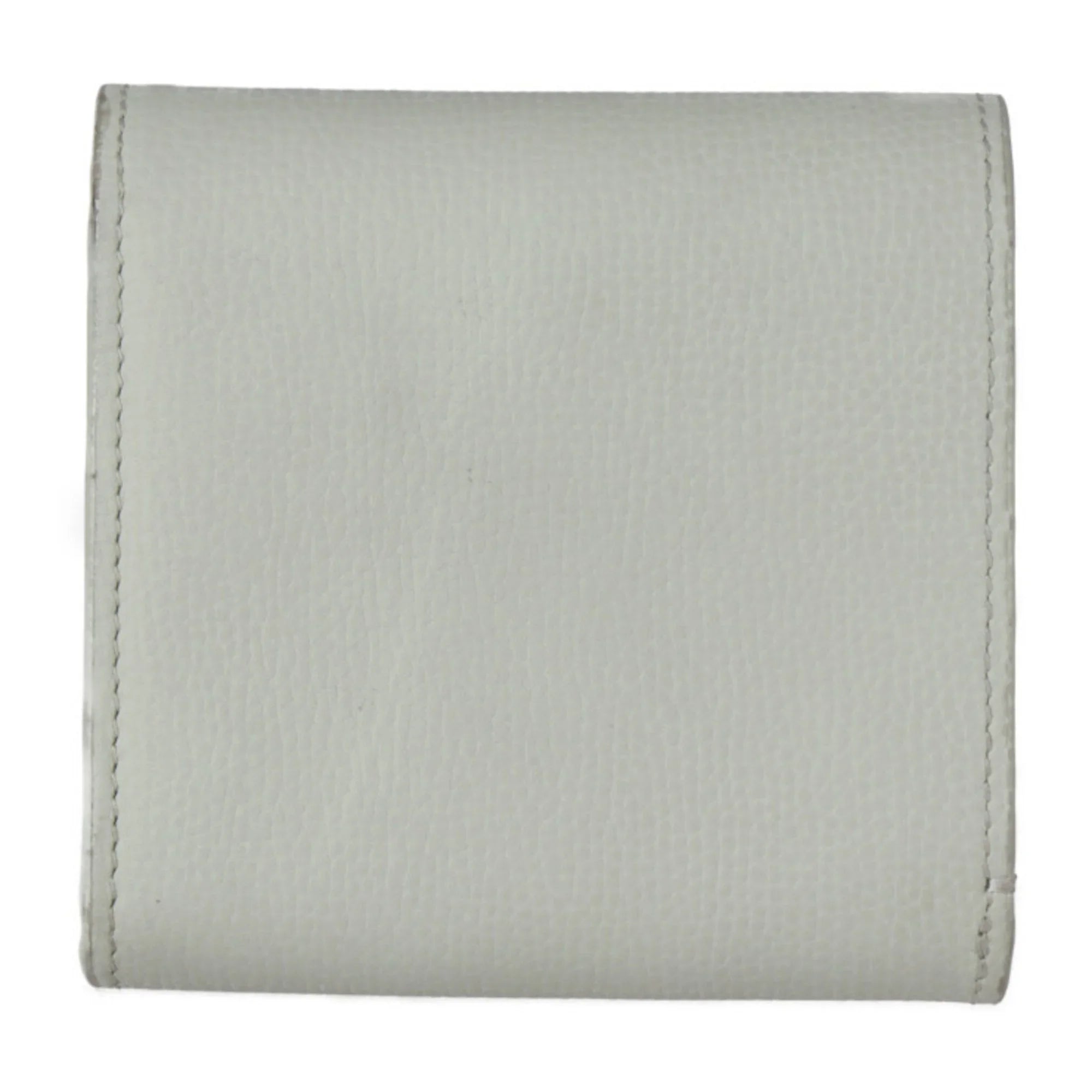 Pre-Owned LOEWE Loewe ANAGRAM COMPACT FLAP WALLET Anagram compact flap wallet folio C821L57X01 leather light green model silver metal fittings L-shaped fastener (Good)
