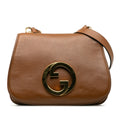 Pre-Owned Authenticated Gucci Medium Blondie Bag Calf Leather Brown Crossbody Bag Unisex (Good)