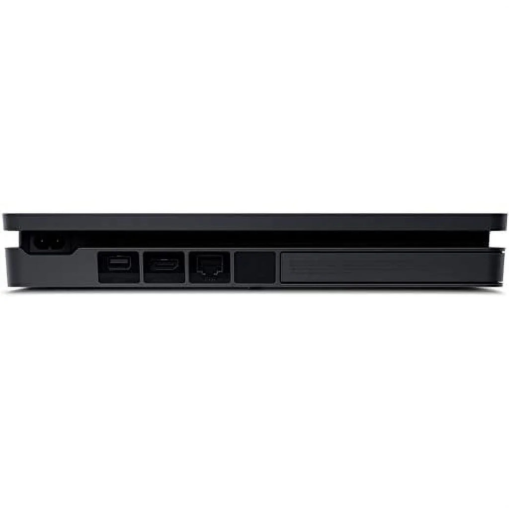 2215B PlayStation 4 Slim 500GB Gaming Console Black, HDMI Cable 2 Controller With BOLT AXTION Cleaning Kit Bundle Like New