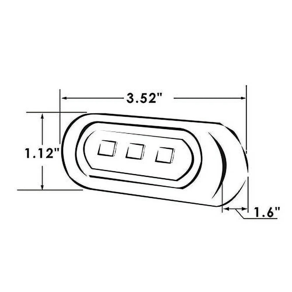 Manufacturers' Select ITC Inc Surface Mount Exterior LED Backup/Flood/Docking Light, Watertight Marine/RV LED Light with Stainless Steel Bezel (Bracket Mount) (X002CI1LVV)