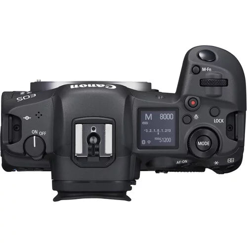 EOS R5 Full Frame Mirrorless Camera with RF 24-105mm STM & 75-300mm III + 420-800mm HD Lenses, Accessories: 2X 64GB Memory Cards, LED Video Light, Microphone, Extra Battery, Case & More
