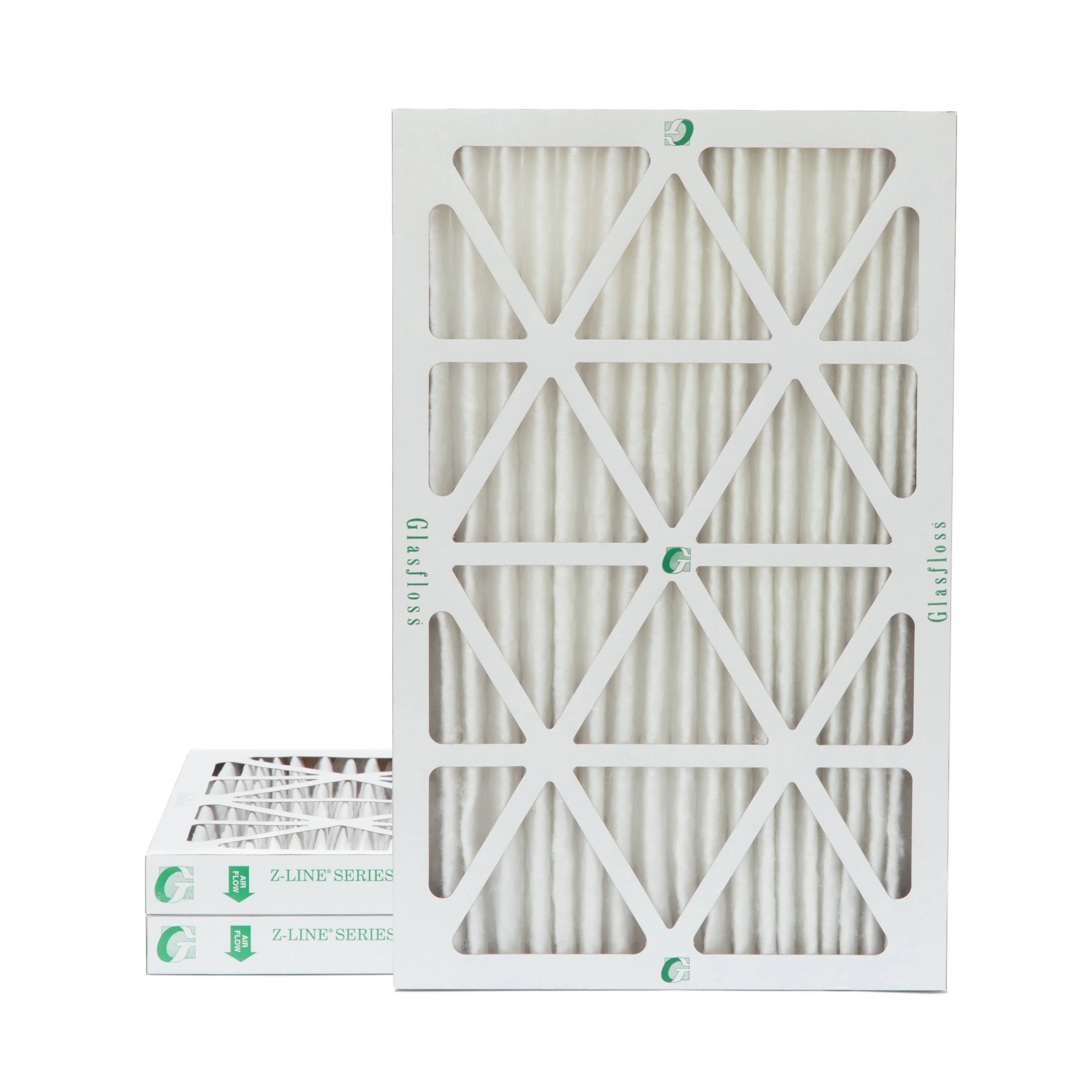 3 Pack of 16x24x2 MERV 13 Pleated 2" Inch Air Filters by Glasfloss. Actual Size: 15-1/2 x 23-1/2 x 1-3/4