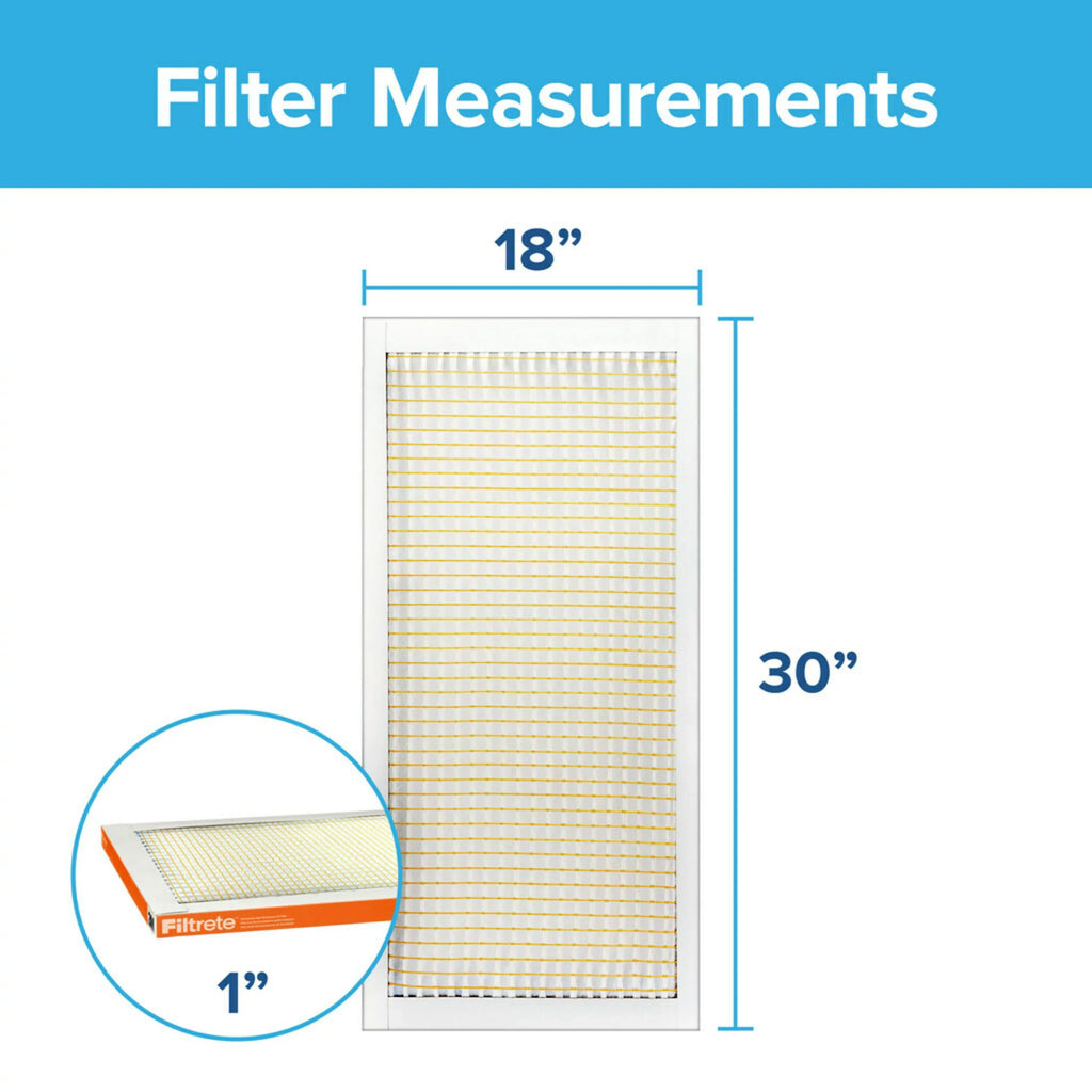 Filtrete 18x30x1 Air Filter, MPR 800 MERV 10, Micro Particle Reduction, 4 Filters