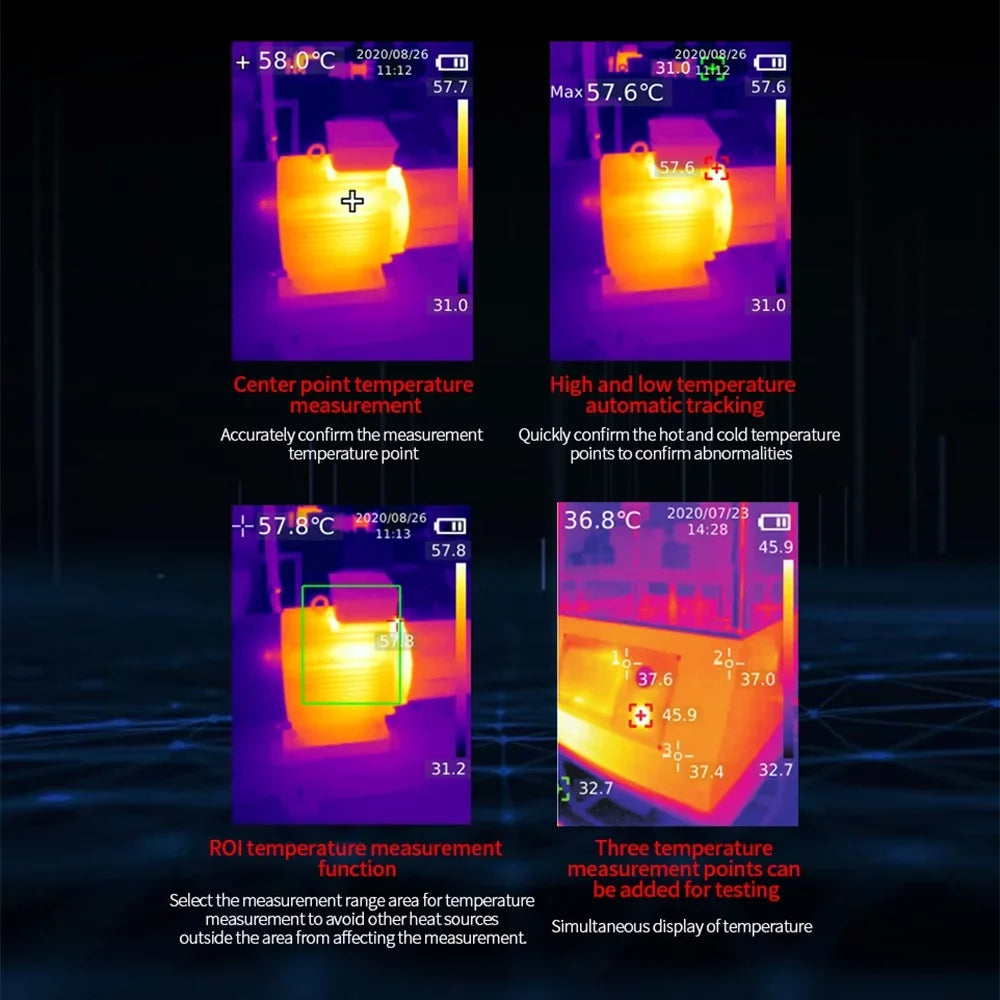Daakro UNI-T UTi260B Handheld Thermal Imager Camera IR Infrared Thermometer Imaging