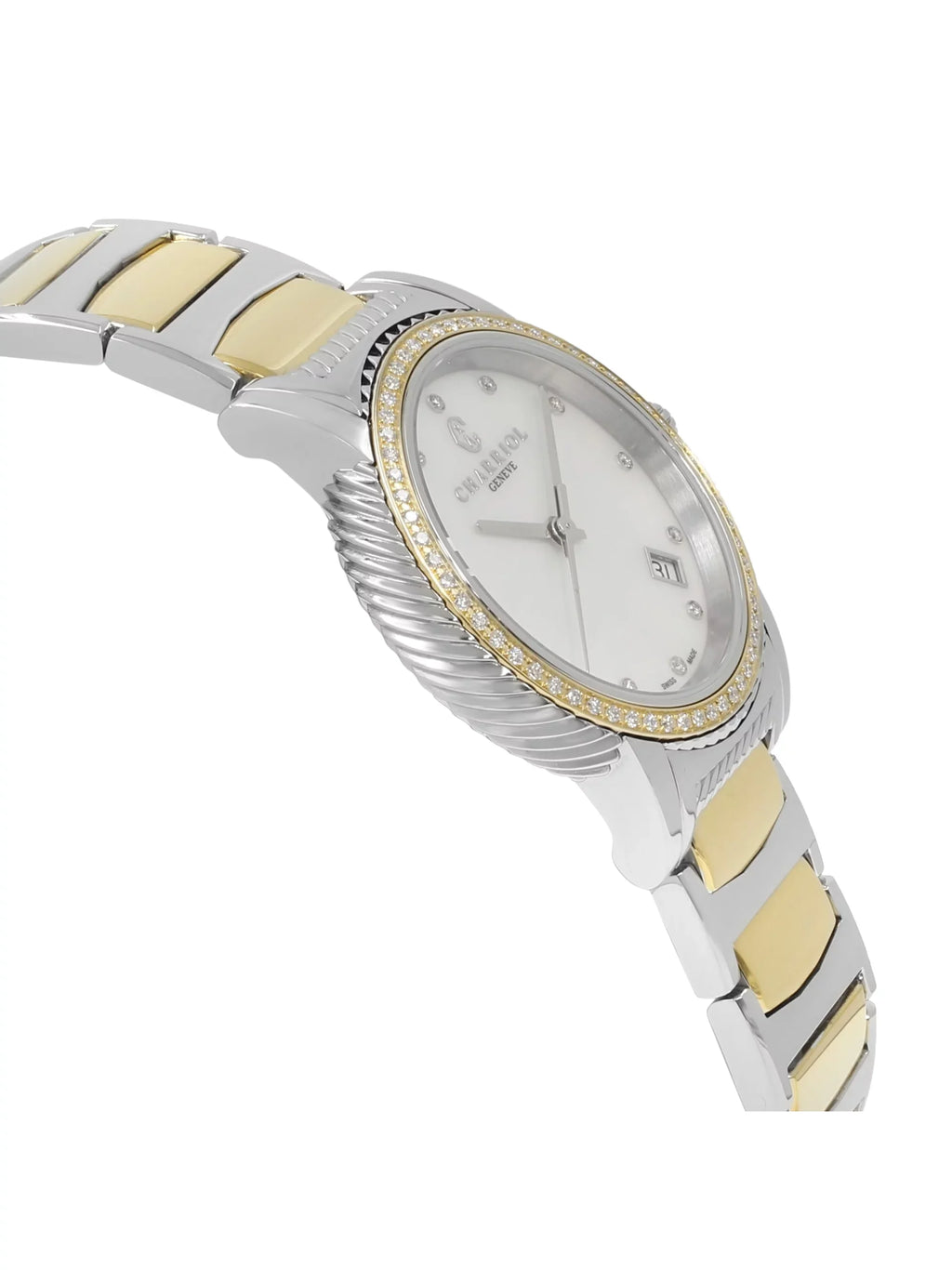 Charriol Parisii MOP 0.40cttw Two Tone Steel Quartz Ladies Watch P33SY2D.921.001