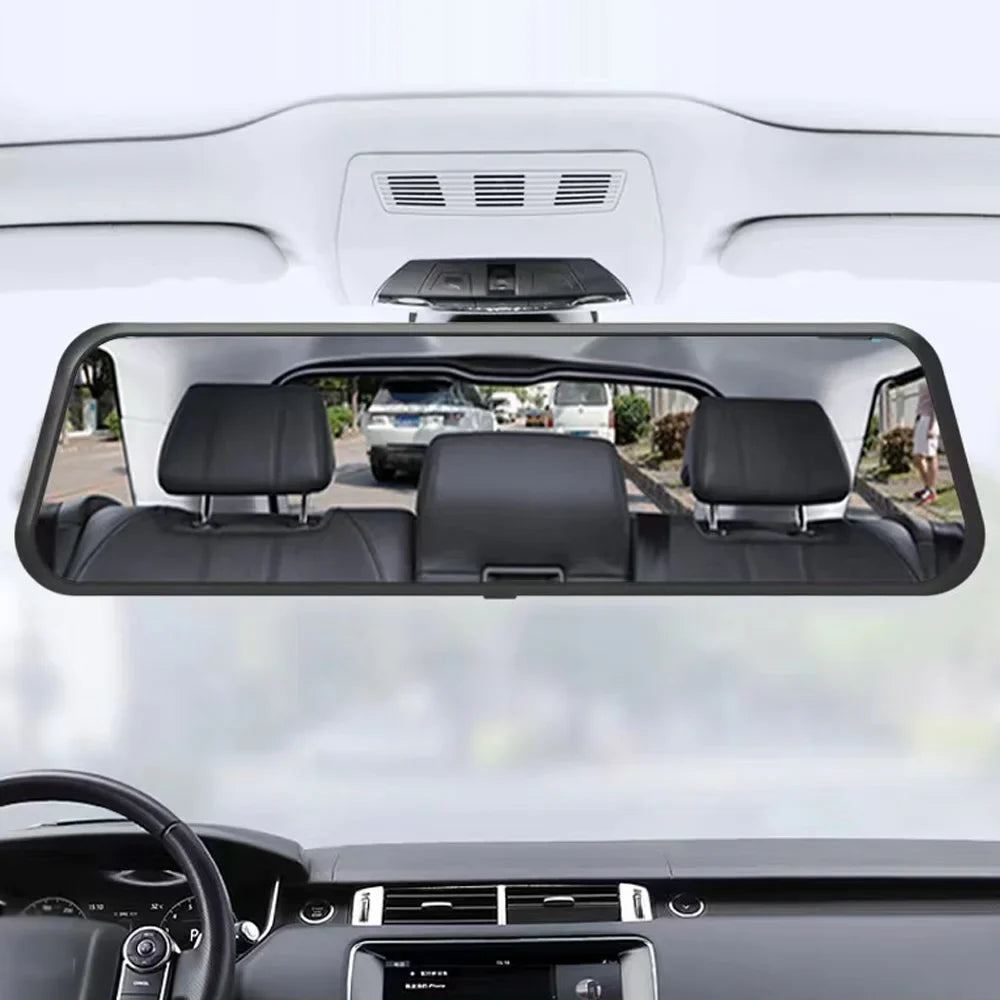 Aibecy 1080P DVR Dash Front & Rear Dual Driving Recorder with 9.66 Inch Touchdisplay 170° Wide Angle Support Clear Night-Vision Parking Monitor Motion Detection Collision Locking Loop Recording Re