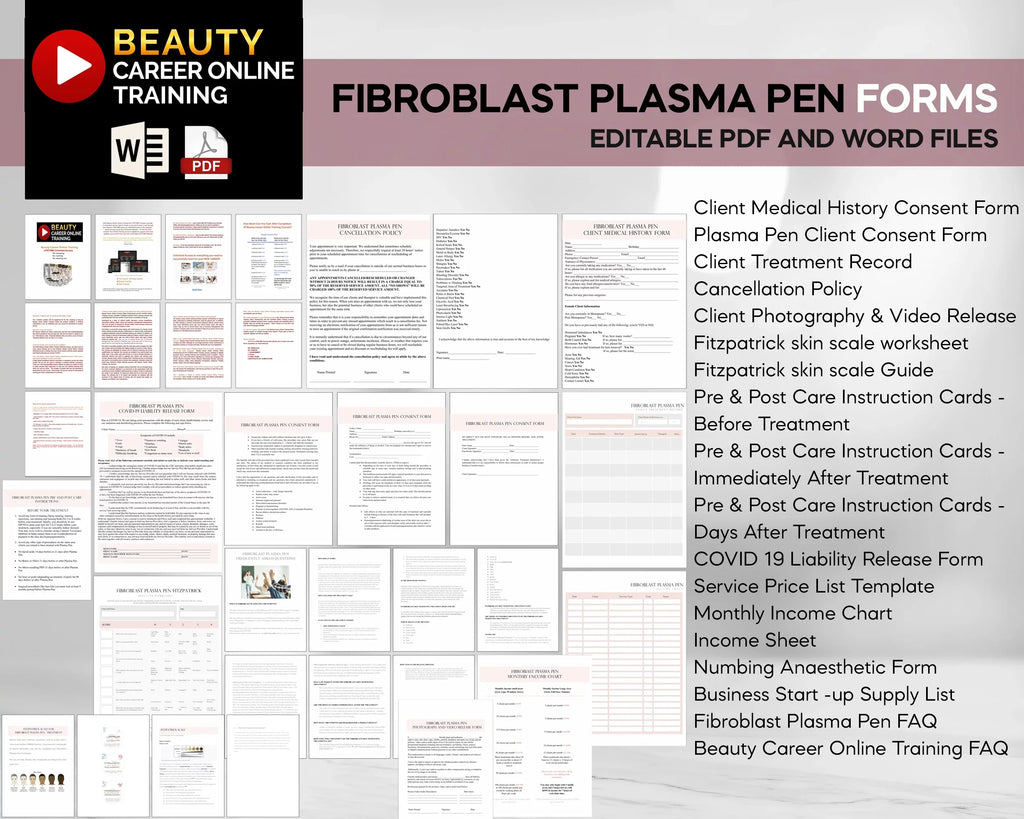 Beauty Career Academy: Small Pores, Large Pores, Face Pores, Fibroblast Training Manual, USB [Online Activation Code]