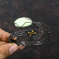 Lemon Chrysoprase Copper Wire Wrapped Cuff Bracelet Gemstone Adjustable Bangle