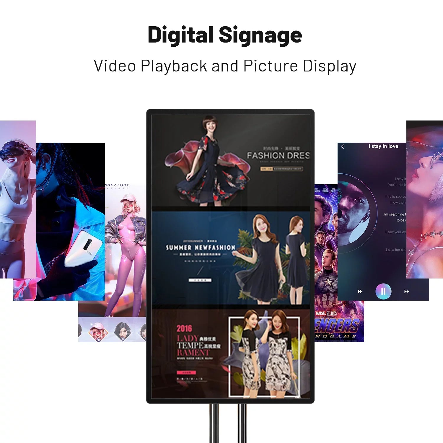 Smart Board, 43 Inch JYXOIHUB Interactive Whiteboard, Electronic Whiteboard, Screen Mirroring from Android and iOS for Live Streaming, for Advertising Display and Classroom (Wall Mount inclued)
