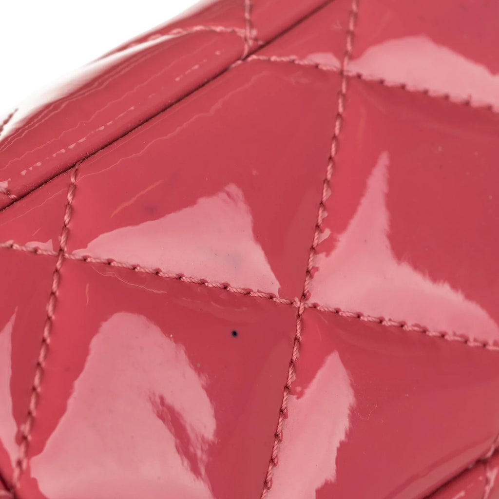 Pre-Owned Chanel Small Coco Shine Flap Bag Patent Leather Red Crossbody Bag Women (Good)