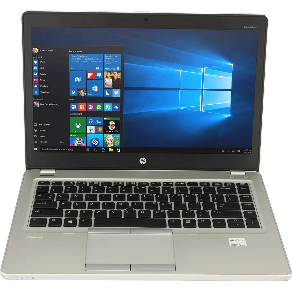 Restored  EliteBook Folio 9470M 14" Intel Core i5-3437U 1.9GHz 16GB 320G SATA Windows 10 Professional (Refurbished)