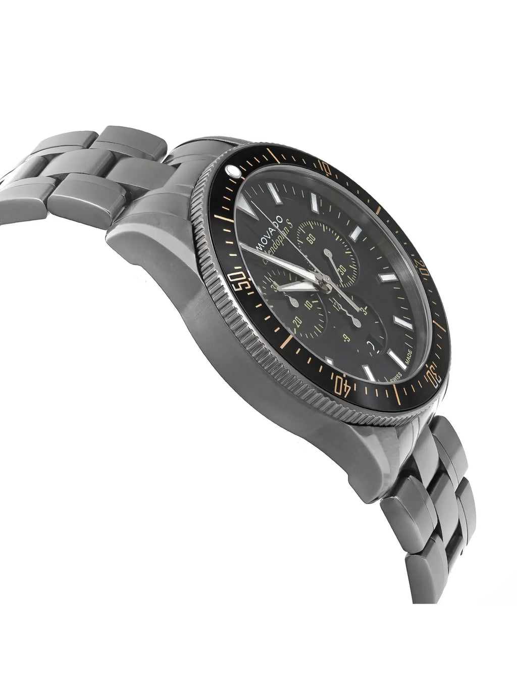 Pre-owned Movado Heritage 42mm Chronograph Steel Quartz Men Watch 3650102 (Good)
