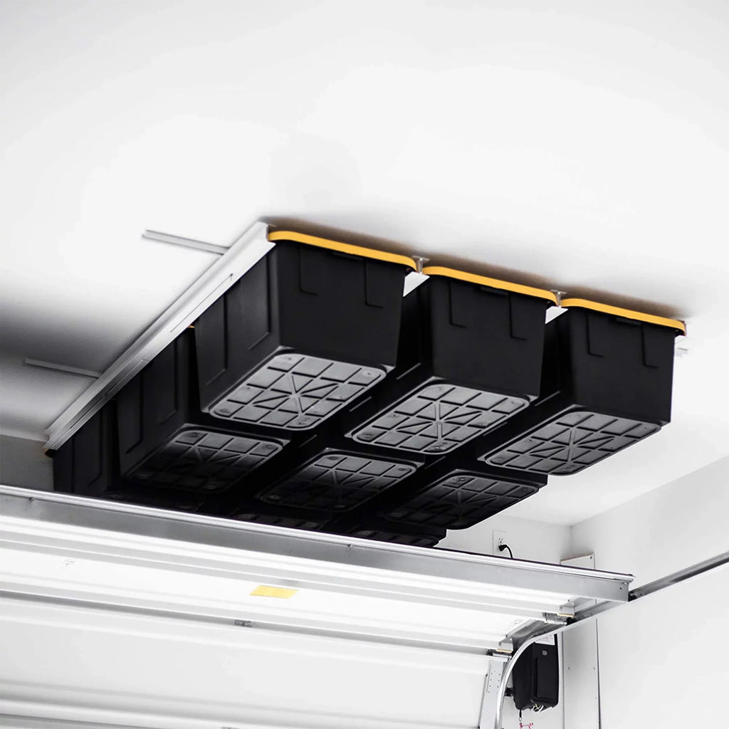 E-Z Storage Overhead Garage Ceiling Steel Storage Rack for Tote Containers