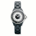 Ladies Black Ceramic/Black & White Dial Watch
