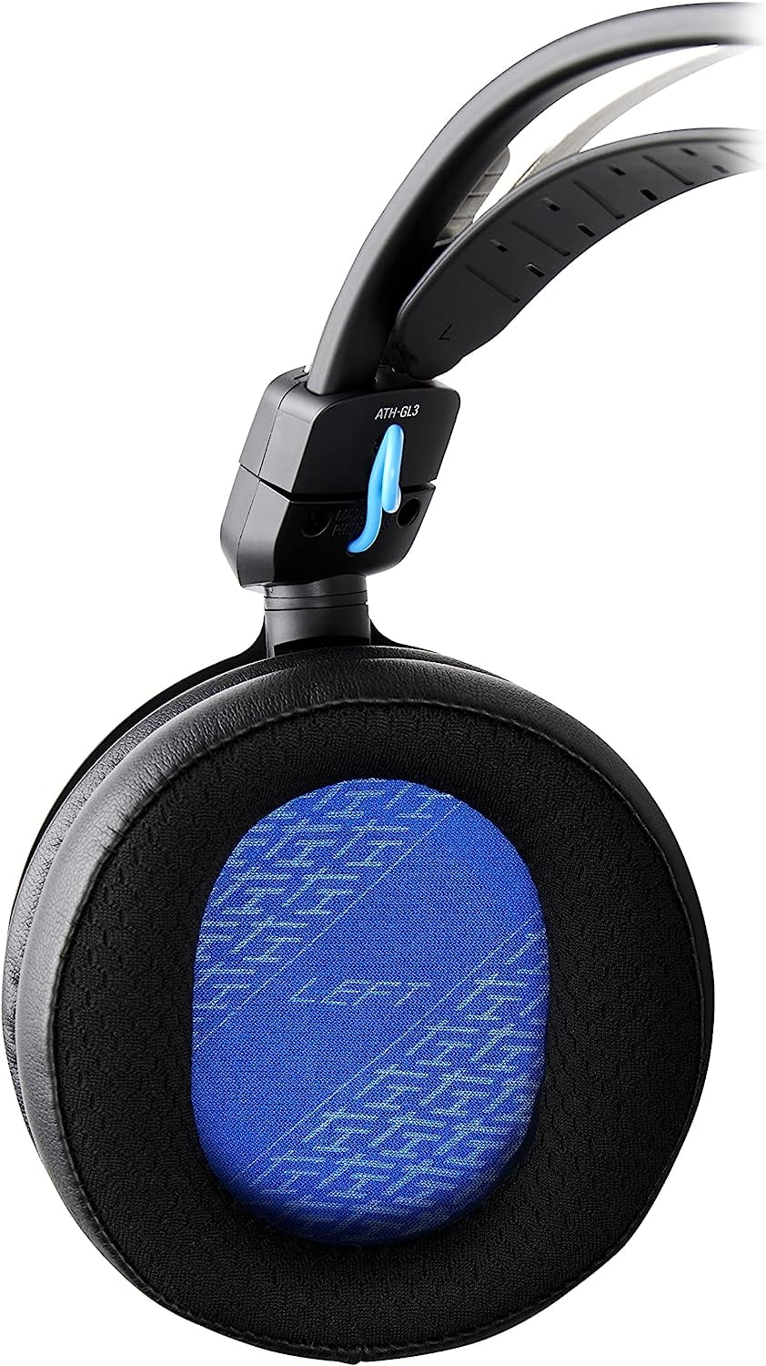 Audio Technica ATH-GL3BK Closed-Back Wired Gaming Headset - Black/Blue with an Additional 2 Year Coverage by Epic Protect (2022)