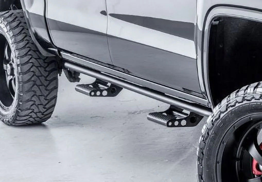 N-Fab by RealTruck Rkr Rails | Textured Black | T074Rkrqc | Compatible with 2007-2021 Toyota Tundra Double Cab All Beds, SRW Gas