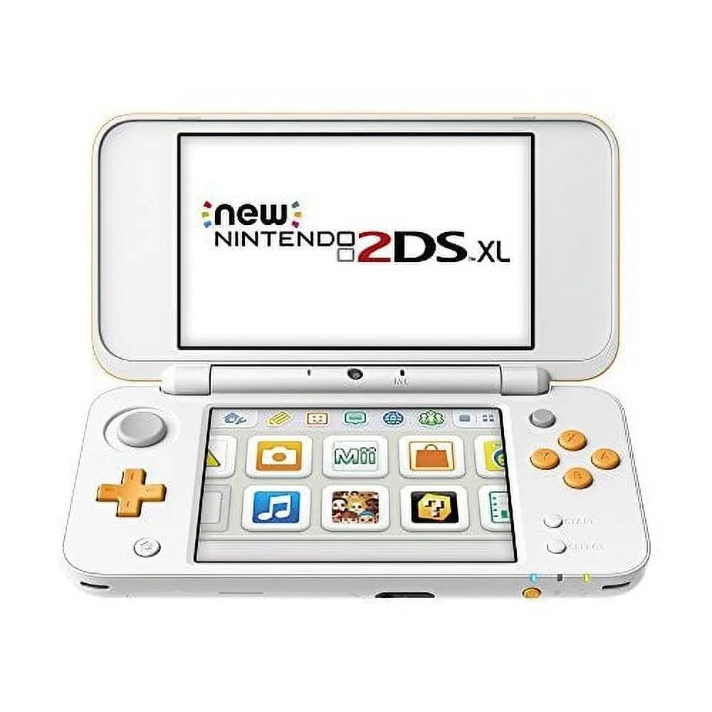 Restored Nintendo New 2DS XL White Orange Multi-Color (Refurbished)